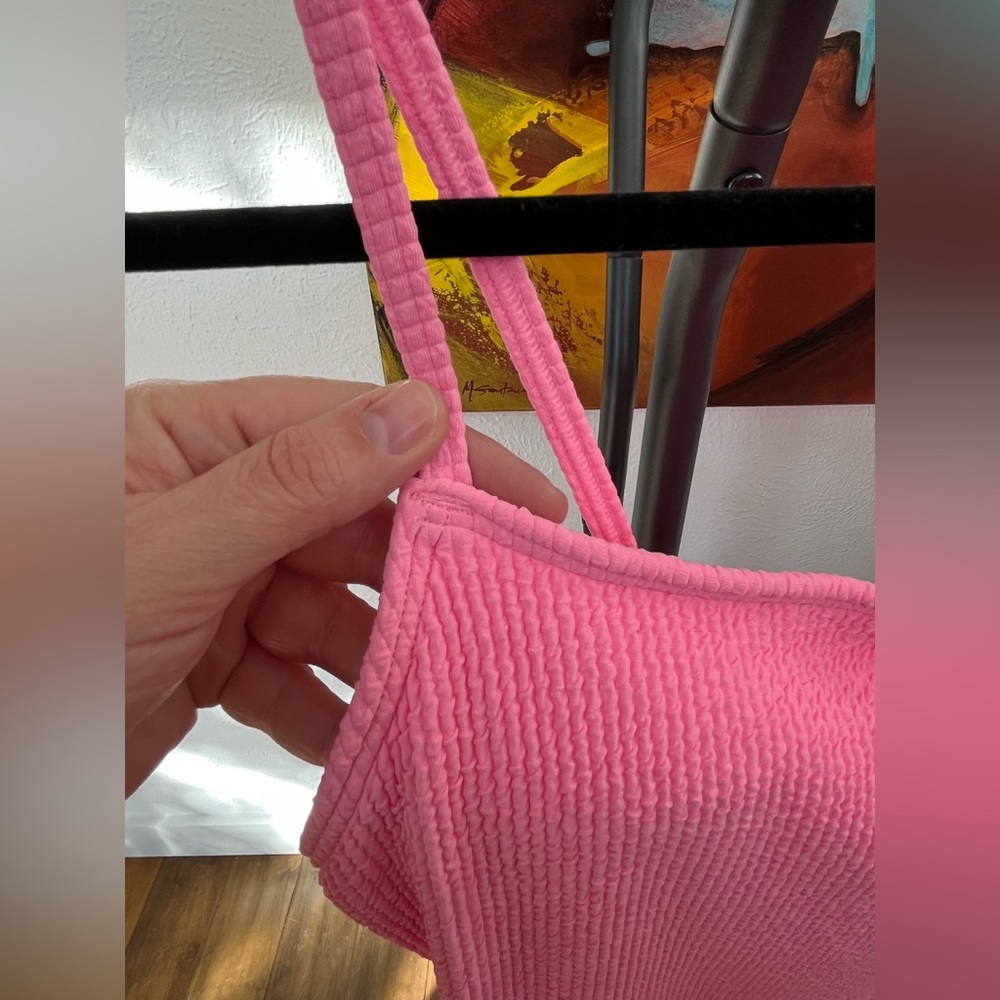 Pink Ruched One Piece Swimsuit - Picture 2 of 6